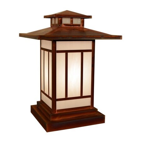 Arroyo Craftsman 12" Kennebec Column Mount, Slate, Clear Seedy Glass KC-12CS-S